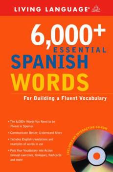 Paperback 6,000+ Essential Spanish Words [With CDROM] [Large Print] Book