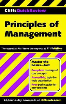 Paperback Cliffsquickreview Principles of Management Book