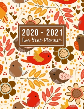 Paperback 2020-2021 Two Year Planner: monthly 2 year appointment planner 2020-2021 - 24 Months Agenda Planner with Holiday from Jan 2020 - Dec 2021 Large si Book