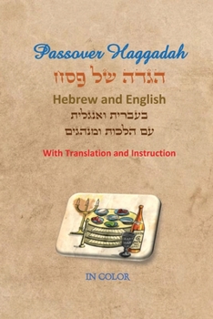Paperback Passover Haggadah - Hebrew and English In Color [Large Print] Book