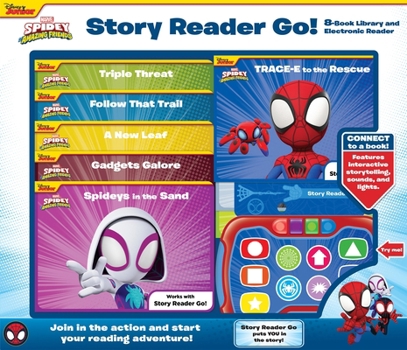 Board book Disney Junior Marvel Spidey and His Amazing Friends: Story Reader Go! 8-Book Library and Electronic Reader Sound Book Set [With Battery] Book