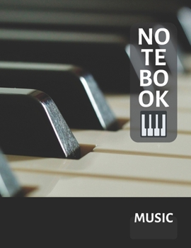 Paperback Music Notebook For Piano: Blank Sheet Music Notebook, Music Manuscript Paper, Composition Notebook, (110 Pages, 12 Staves per page, Blank, 8.5 x Book