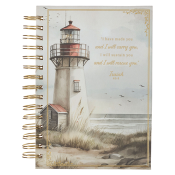 Spiral-bound Journal Wirebound Lighthouse I Will Carry You Isa. 46:4 Book
