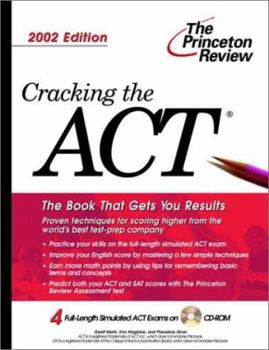 Paperback Cracking the ACT with Sample Tests on CD-ROM, 2002 Edition [With CDROM] Book