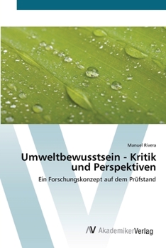 Paperback Umweltbewusstsein - Kritik und Perspektiven [German] Book