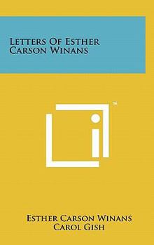 Hardcover Letters of Esther Carson Winans Book