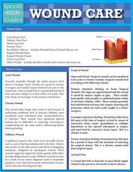 Paperback Wound Care (Speedy Study Guides: Academic) Book
