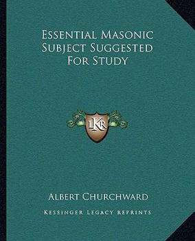 Paperback Essential Masonic Subject Suggested For Study Book