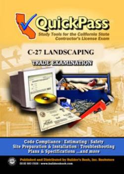 Paperback QuickPass Study Tools for the C-27 Landscaping License Examination - Study Guide Book