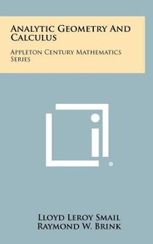 Hardcover Analytic Geometry and Calculus: Appleton Century Mathematics Series Book