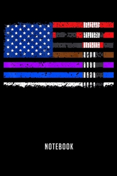 Notebook: Jiu jitsu belts bjj mma martial arts combat us flag gift Notebook-6x9(100 pages)Blank Lined Paperback Journal For Student-Jiu jitsu Notebook for Journaling & Training Notes-BJJ Jounal-Jiu ji