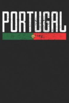 Paperback Notebook: Portugal Vintage Dot Grid 6x9 120 Pages Book