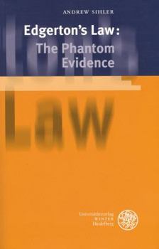 Paperback Edgerton's Law: The Phantom Evidence Book