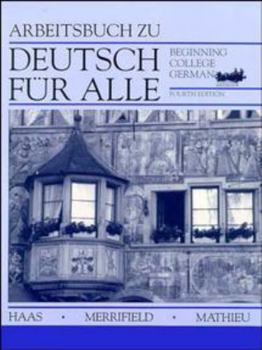 Paperback Deutsch Fur Alle, Workbook: Beginning College German Book