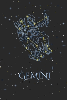 Notebook - Zodiac Sign Gemini: Horoscope Notepad, Astrology Journal, Diary, 120 Pages, blanc Dot Grid, 6" x 9"