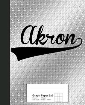 Paperback Graph Paper 5x5: AKRON Notebook Book