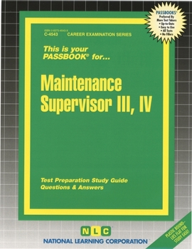 Spiral-bound Maintenance Supervisor III, IV Book