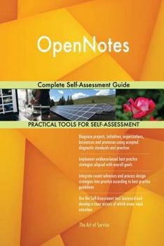 Paperback OpenNotes Complete Self-Assessment Guide Book