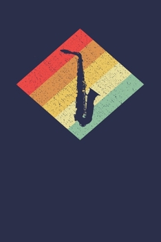 Saxophonist Notebook: Retro Vintage 80s Saxophone 6 x 9 (A5) Graph Paper Squared Journal Gift for Saxophonists And Saxophone Players (108 Pages)