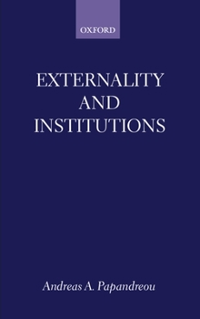 Paperback Externality and Institutions Book