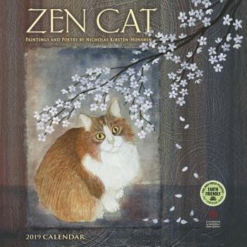 Calendar Zen Cat 2019 Wall Calendar: Paintings and Poetry by Nicholas Kirsten-Honshin Book