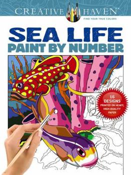 Paperback Creative Haven Sea Life Paint by Number Book