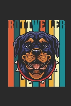 Rottweiler Retro: Rottweiler Dogs Notebook, Graph Paper (6" x 9" - 120 pages) ~ Animal Themed Notebook for Daily Journal, Diary, and Gift