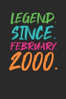 Legend Since February 2000: Birthday Gift or Anniversary Gift Idea - Graph Paper Notebook