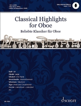 Paperback Classical Highlights for Oboe Arranged for Oboe and Piano (Via PDF Download) Book