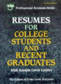 Paperback Resumes for College Students and Recent Graduates Book