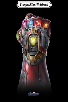 Paperback Composition Notebook: Marvel Avengers Endgame Infinity Stone Gauntlet Color Logo Journal/Notebook Blank Lined Ruled 6x9 100 Pages Book