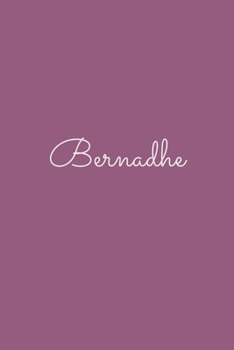 Paperback Bernadhe: notebook with the name on the cover, elegant, discreet, official notebook for notes, dot grid notebook, Book