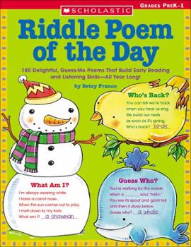 Paperback Riddle Poem of the Day: 180 Guess-Me Poems to Build Phonemic Awareness Book