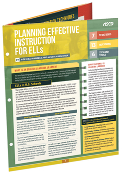 Pamphlet Planning Effective Instruction for Ells (Quick Reference Guide 25-Pack) Book