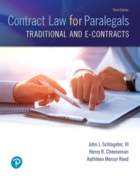 Paperback Contract Law for Paralegals: Traditional and E-Contracts Book