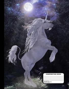 Paperback Magical Unicorn In The Moonlight Composition Notebook - Dot Grid Paper - 200 Pages / 100 Sheets, 8-1/2" x 11" Book