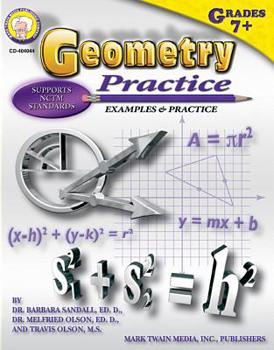 Paperback Geometry Practice Book, Grades 7 - 8 Book