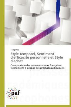 Paperback Style Temporel, Sentiment d'Efficacité Personnelle Et Style d'Achat [French] Book