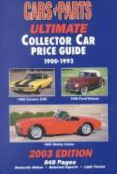 Paperback Ultimate Collector Car Price Guide 1900-1993 Book
