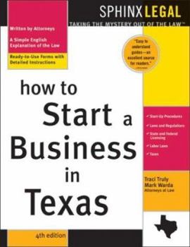 Paperback How to Start a Business in Texas, 4e Book