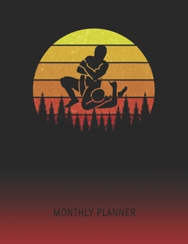 Monthly Planner: Mixed Martial Arts Mma | 2 Year Planning for Jan 2020 to Dec 2021 | Retro Vintage Sunset | January 20 - December 21 | Planning ... | Plan Days, Set Goals & Get Stuff Done