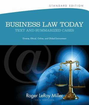 Hardcover Business Law Today, Standard: Text and Summarized Cases Book