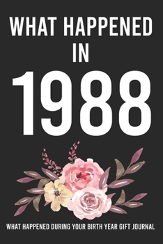 What Happened In 1988 What Happened During Your Birth Year Gift Journal: 32th Birthday Gift Lined Notebook / Journal Gift, 120 Pages, 6x9, Soft Cover, Matte Finish