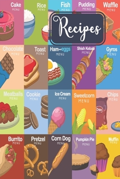 Paperback Recipes: My recipe book to write in make your own cookbook. Book