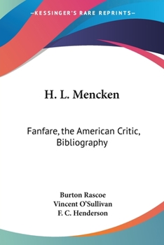 Paperback H. L. Mencken: Fanfare, the American Critic, Bibliography Book