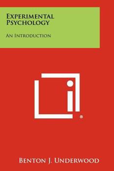 Paperback Experimental Psychology: An Introduction Book