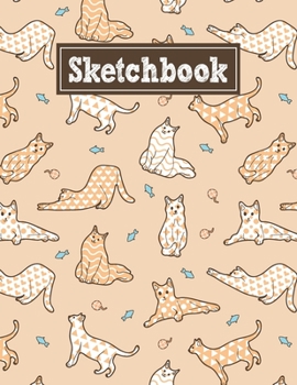 Paperback Sketchbook: 8.5 x 11 Notebook for Creative Drawing and Sketching Activities with Cat Themed Cover Design Book