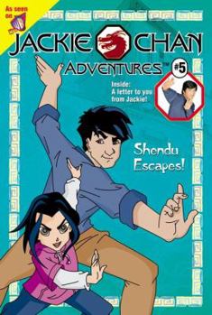 Paperback Jackie Chan #5: Shendu Escapes! [With Collectible Cards] Book