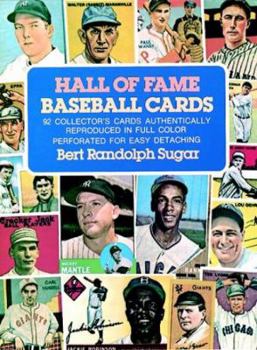 Paperback Hall of Fame Baseball Cards: 92 Collector's Cards Authentically Reproduced in Full Color Book