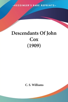 Paperback Descendants Of John Cox (1909) Book